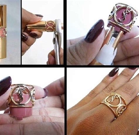 YSL Lipstick Ring Tutorial and DIY Hack 